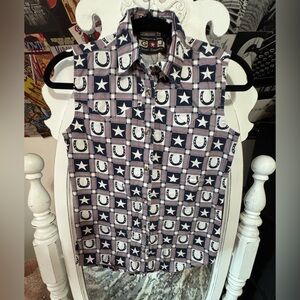 Gordon & James Horseshoe Muscle Tee - Black and White.